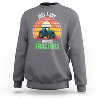 Funny Farmer Sweatshirt Just A Boy Who Loves Tractors - Wonder Print Shop