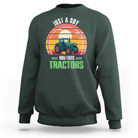 Funny Farmer Sweatshirt Just A Boy Who Loves Tractors - Wonder Print Shop