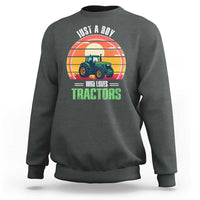 Funny Farmer Sweatshirt Just A Boy Who Loves Tractors - Wonder Print Shop