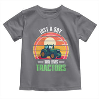 Funny Farmer Toddler T Shirt Just A Boy Who Loves Tractors - Wonder Print Shop