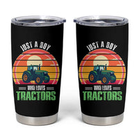 Funny Farmer Tumbler Cup Just A Boy Who Loves Tractors
