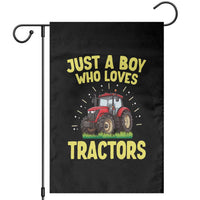Funny Farming Tractor Garden Flag Just A Boy Who Loves Tractors - Wonder Print Shop
