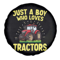 Funny Farming Tractor Spare Tire Cover Just A Boy Who Loves Tractors - Wonder Print Shop