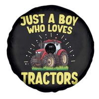 Funny Farming Tractor Spare Tire Cover Just A Boy Who Loves Tractors - Wonder Print Shop