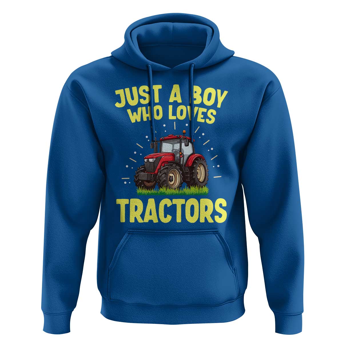 Funny Farming Tractor Hoodie Just A Boy Who Loves Tractors - Wonder Print Shop