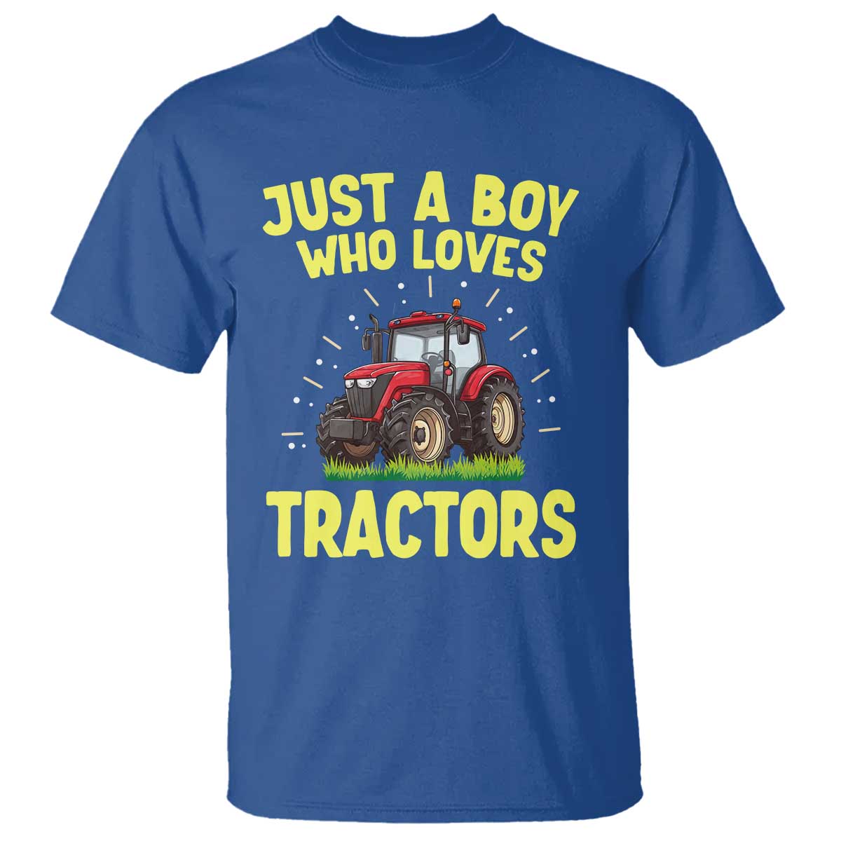 Funny Farming Tractor T Shirt Just A Boy Who Loves Tractors - Wonder Print Shop
