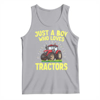 Funny Farming Tractor Tank Top Just A Boy Who Loves Tractors - Wonder Print Shop