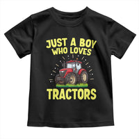 Funny Farming Tractor Toddler T Shirt Just A Boy Who Loves Tractors - Wonder Print Shop