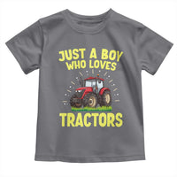 Funny Farming Tractor Toddler T Shirt Just A Boy Who Loves Tractors - Wonder Print Shop