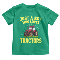 Funny Farming Tractor Toddler T Shirt Just A Boy Who Loves Tractors - Wonder Print Shop