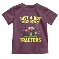 Funny Farming Tractor Toddler T Shirt Just A Boy Who Loves Tractors - Wonder Print Shop