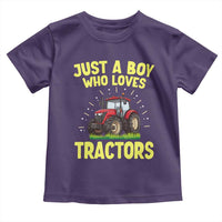 Funny Farming Tractor Toddler T Shirt Just A Boy Who Loves Tractors - Wonder Print Shop