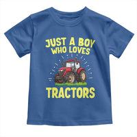 Funny Farming Tractor Toddler T Shirt Just A Boy Who Loves Tractors - Wonder Print Shop