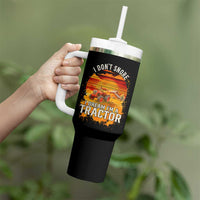Funny Tractor Tumbler With Handle I Do Not Snore I Dream I Am A Tractor
