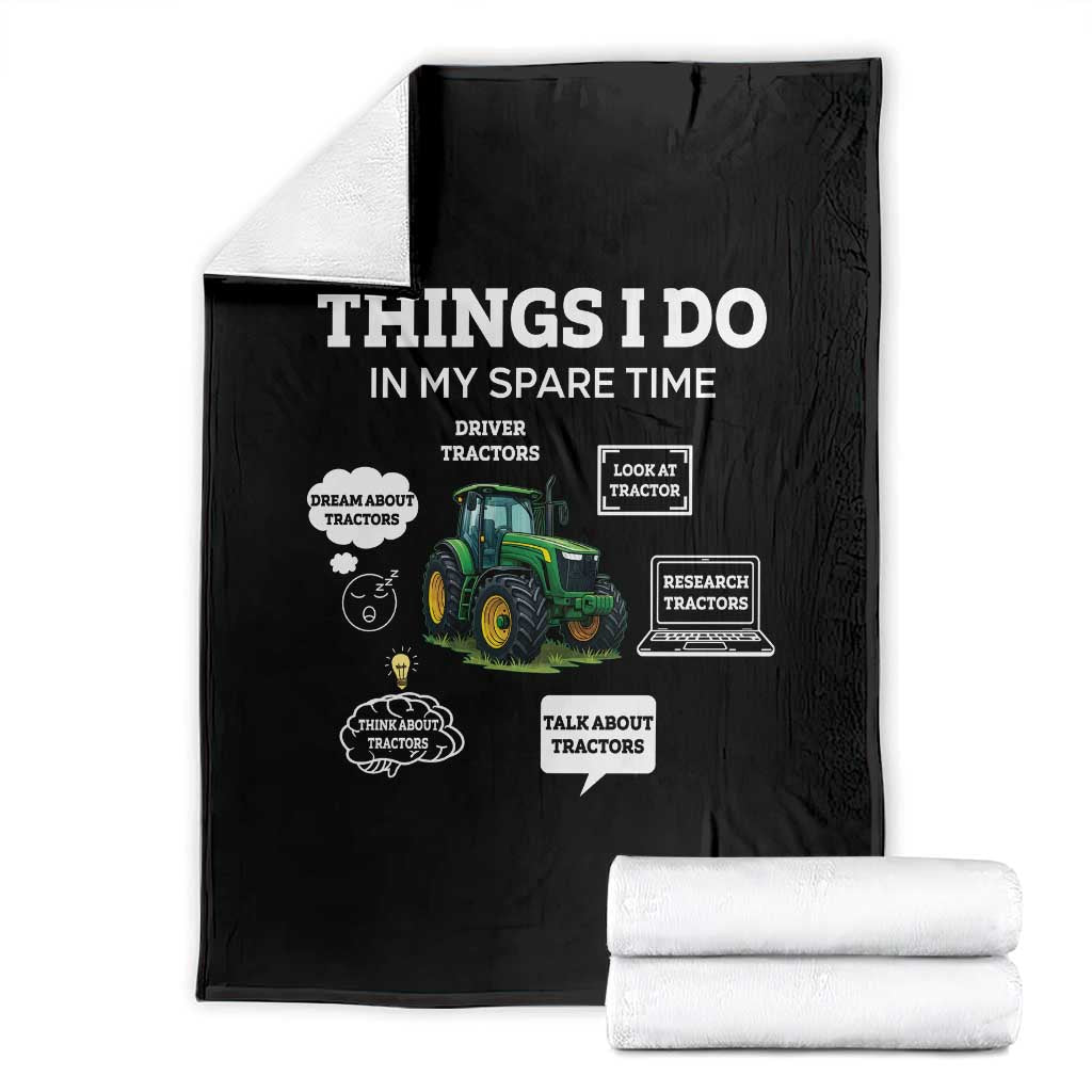 Funny Farmers Throw Blanket Things I Do In My Spare Time - Wonder Print Shop