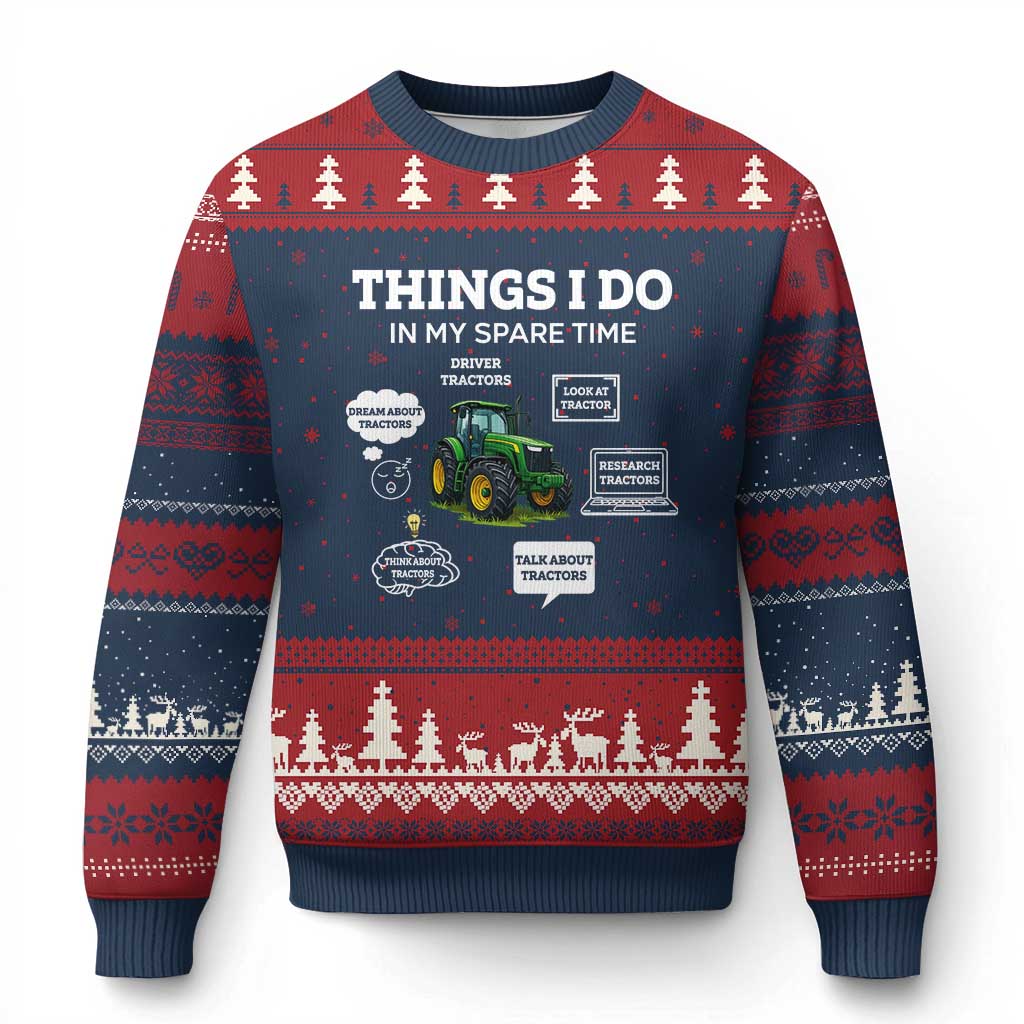 Funny Farmers Ugly Christmas Sweater Things I Do In My Spare Time - Wonder Print Shop