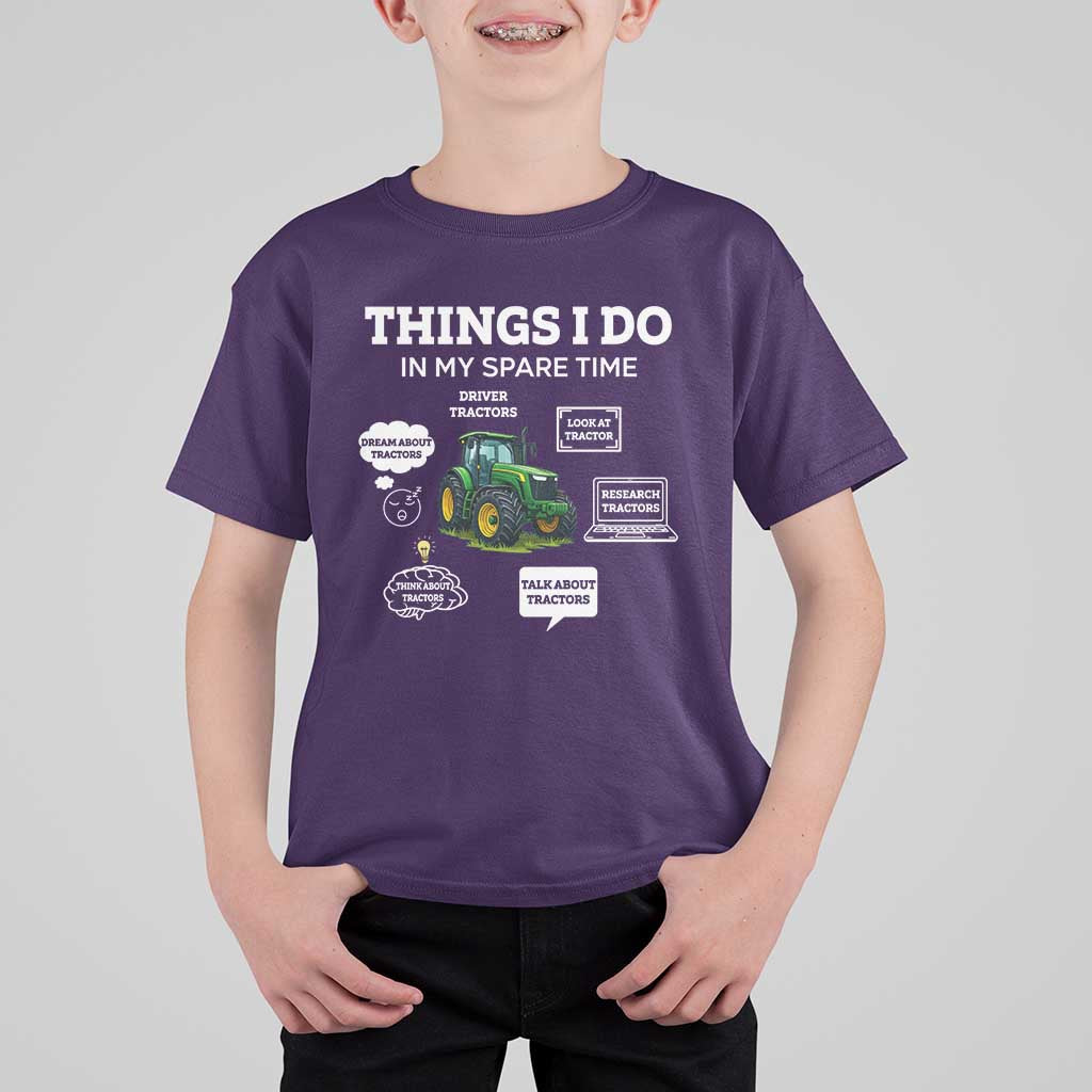 Funny Farmers T Shirt For Kid Things I Do In My Spare Time - Wonder Print Shop
