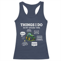 Funny Farmers Racerback Tank Top Things I Do In My Spare Time - Wonder Print Shop