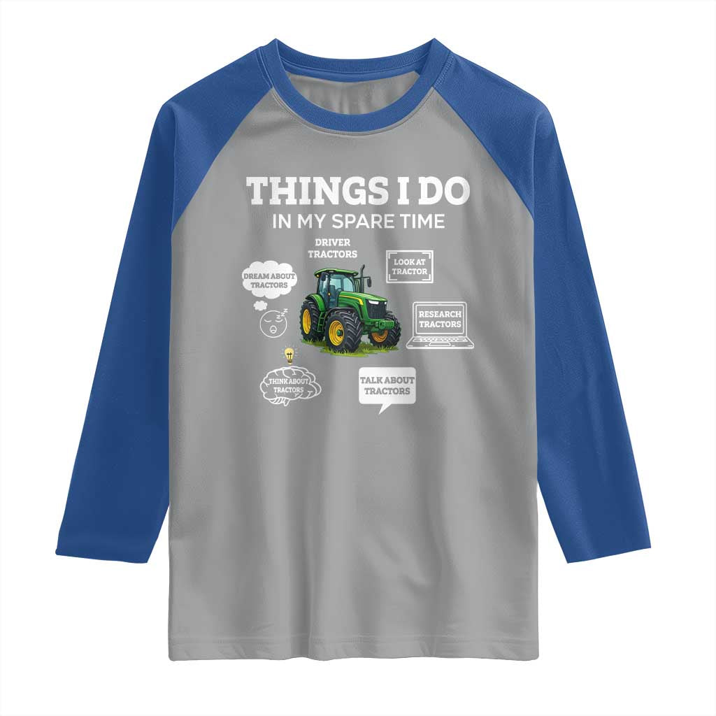 Funny Farmers Raglan Shirt Things I Do In My Spare Time - Wonder Print Shop
