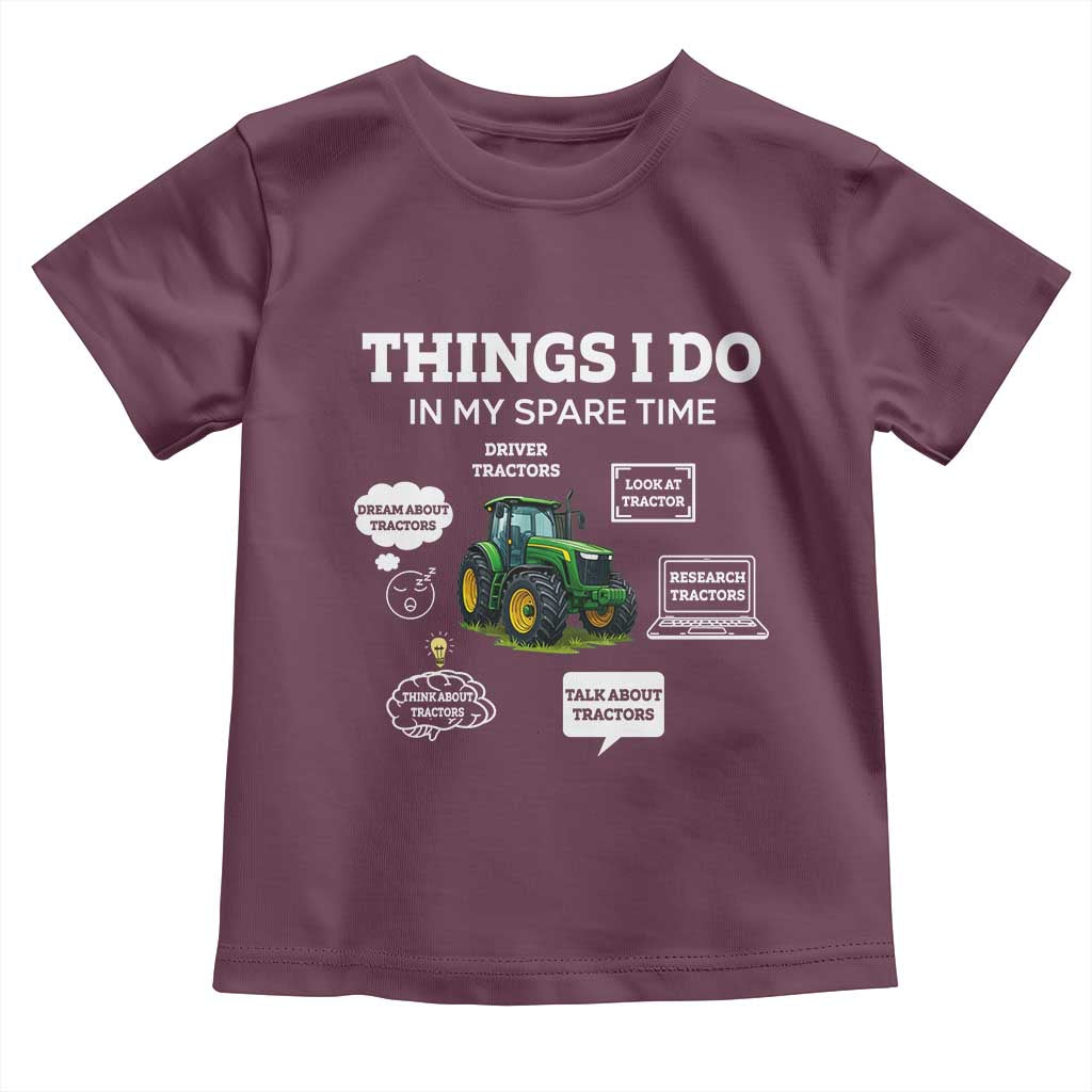 Funny Farmers Toddler T Shirt Things I Do In My Spare Time - Wonder Print Shop