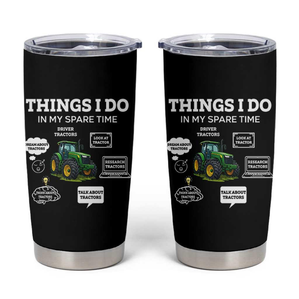 Funny Farmers Tumbler Cup Things I Do In My Spare Time - Wonder Print Shop