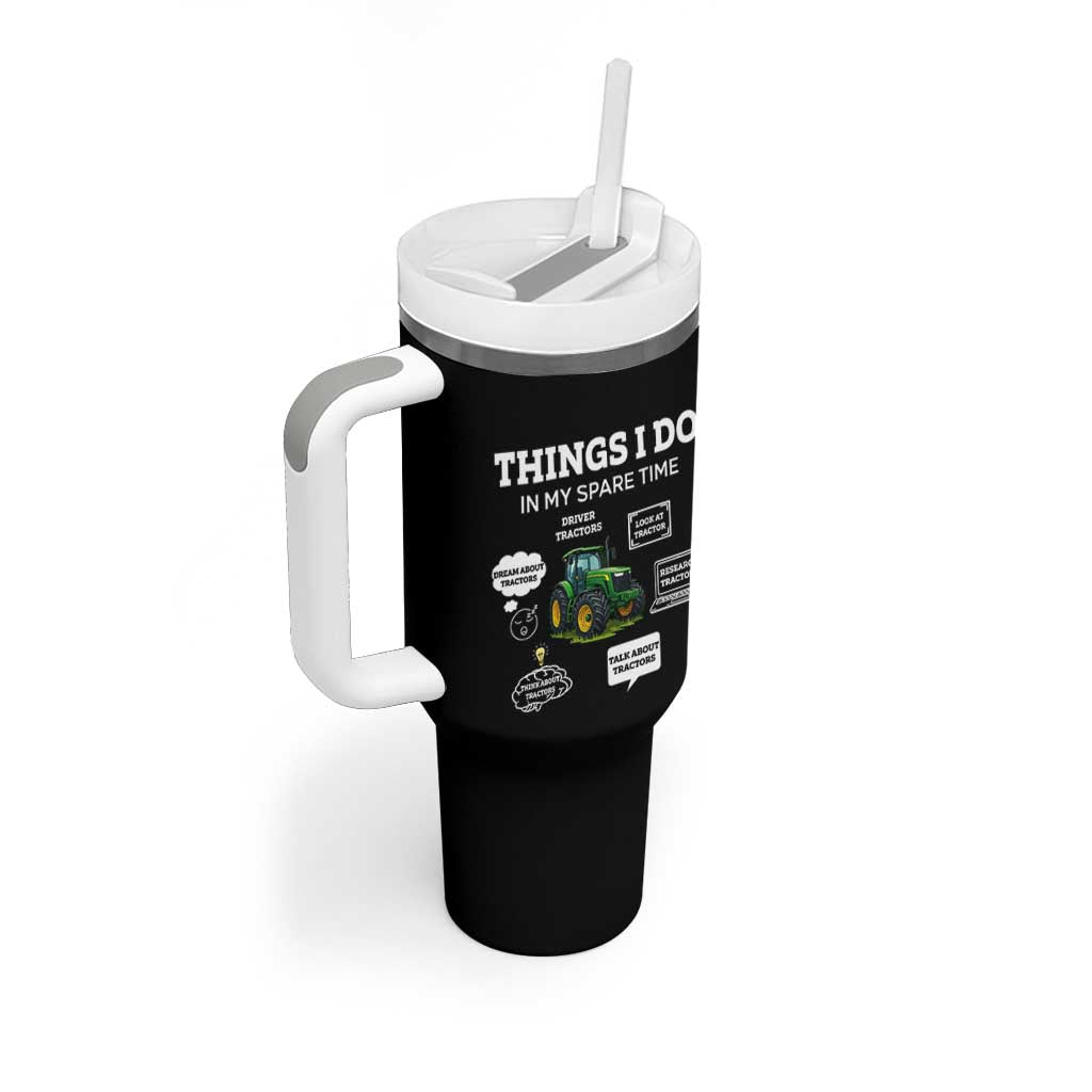 Funny Farmers Tumbler With Handle Things I Do In My Spare Time - Wonder Print Shop