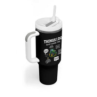 Funny Farmers Tumbler With Handle Things I Do In My Spare Time - Wonder Print Shop