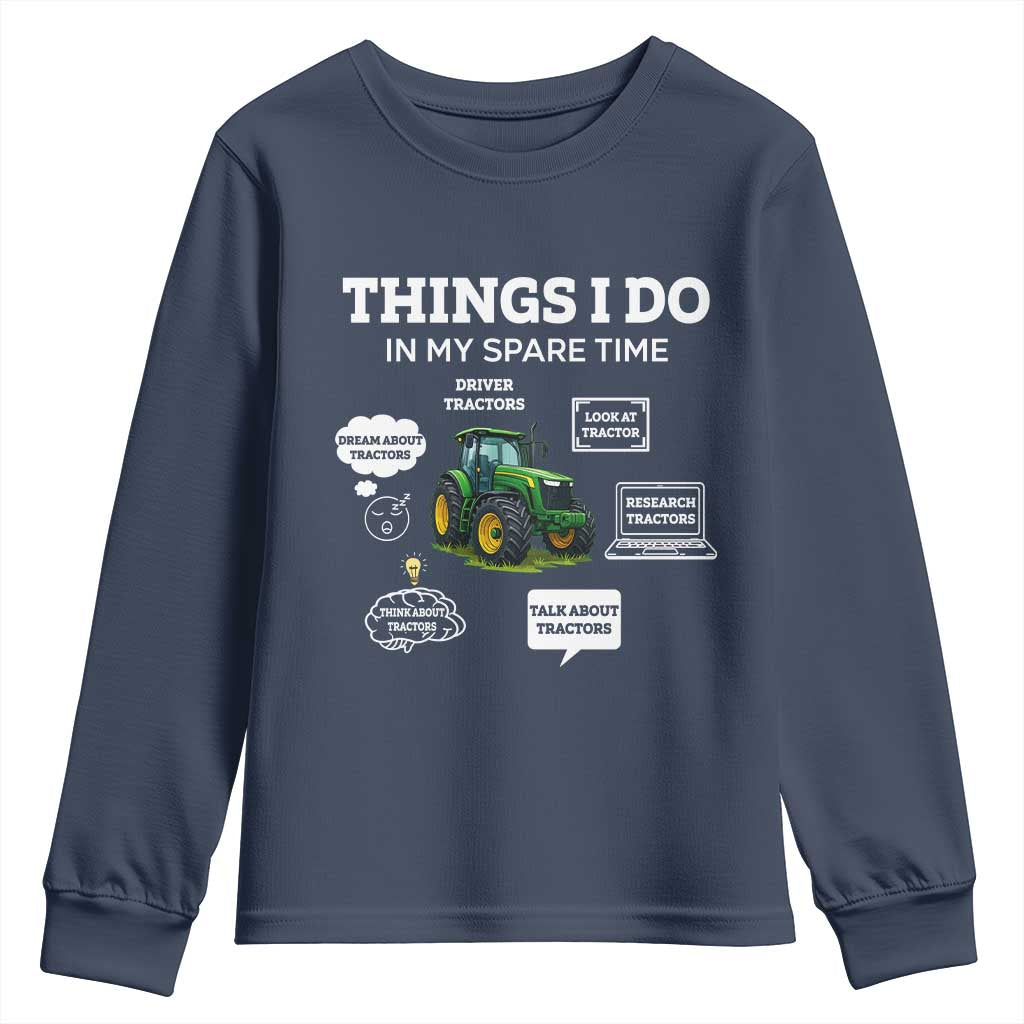 Funny Farmers Youth Sweatshirt Things I Do In My Spare Time - Wonder Print Shop