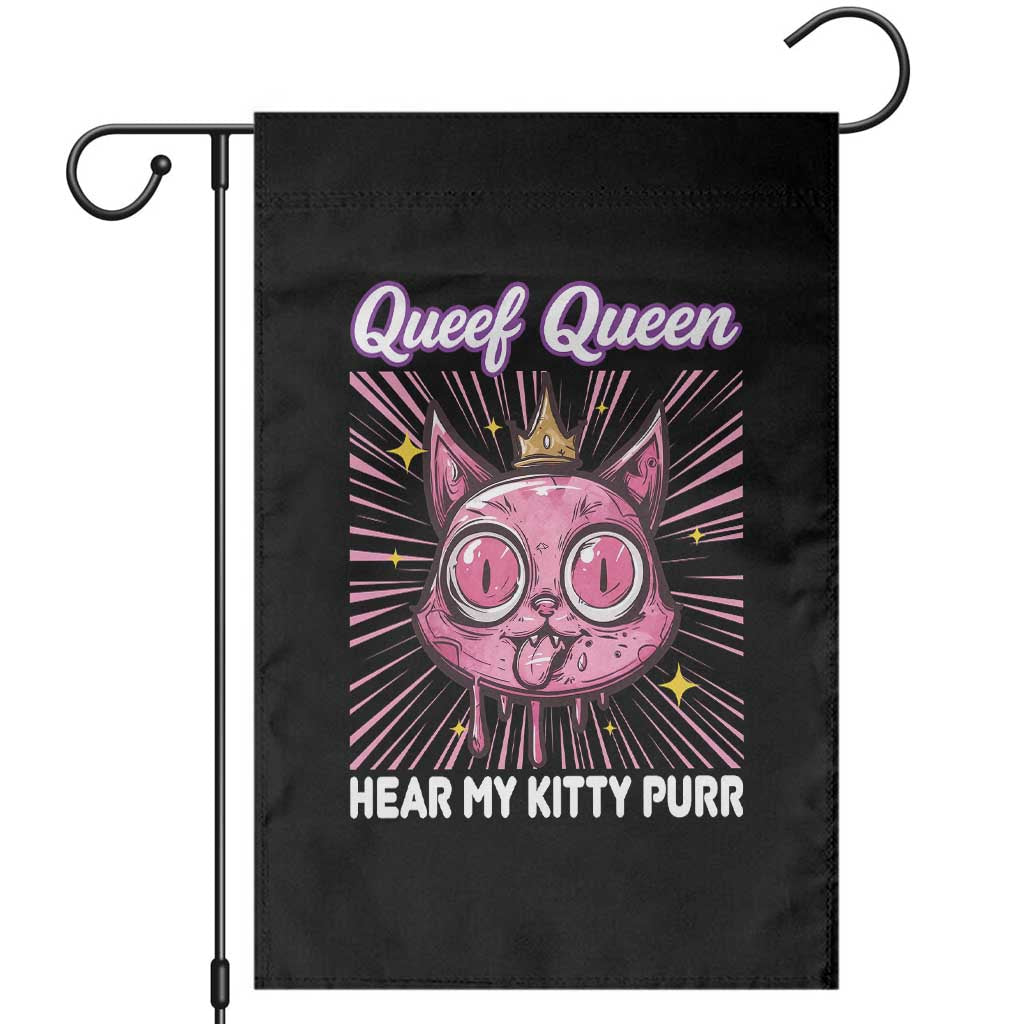 Queef Queen Cat Meme Garden Flag Funny Inappropriate Adult Humor - Wonder Print Shop