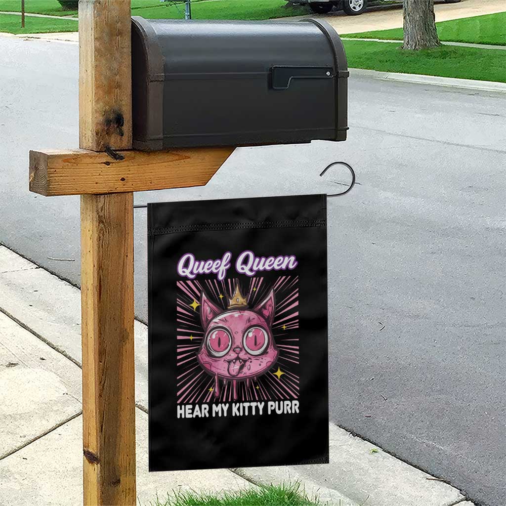 Queef Queen Cat Meme Garden Flag Funny Inappropriate Adult Humor - Wonder Print Shop