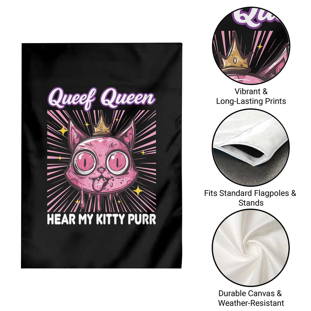 Queef Queen Cat Meme Garden Flag Funny Inappropriate Adult Humor - Wonder Print Shop