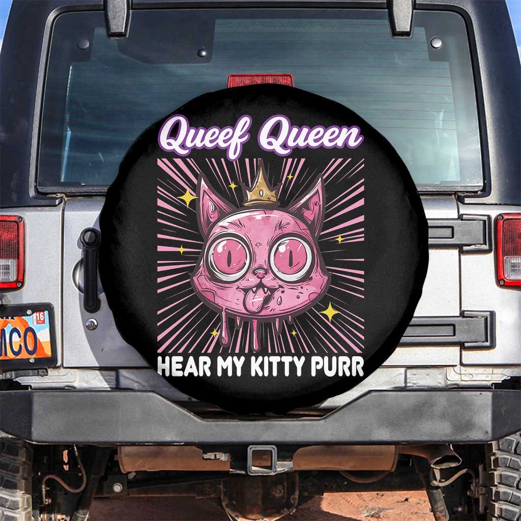 Queef Queen Cat Meme Spare Tire Cover Funny Inappropriate Adult Humor - Wonder Print Shop
