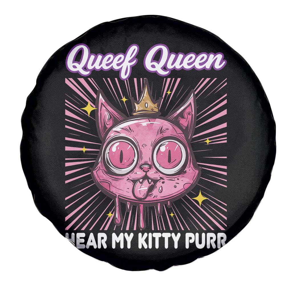 Queef Queen Cat Meme Spare Tire Cover Funny Inappropriate Adult Humor - Wonder Print Shop