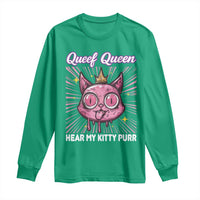 Queef Queen Cat Meme Long Sleeve Shirt Funny Inappropriate Adult Humor - Wonder Print Shop