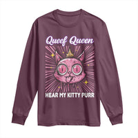 Queef Queen Cat Meme Long Sleeve Shirt Funny Inappropriate Adult Humor - Wonder Print Shop