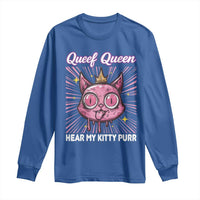 Queef Queen Cat Meme Long Sleeve Shirt Funny Inappropriate Adult Humor - Wonder Print Shop