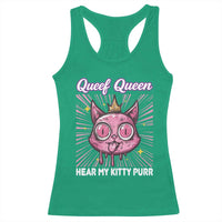 Queef Queen Cat Meme Racerback Tank Top Funny Inappropriate Adult Humor - Wonder Print Shop