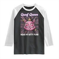 Queef Queen Cat Meme Raglan Shirt Funny Inappropriate Adult Humor - Wonder Print Shop