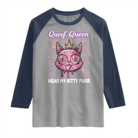 Queef Queen Cat Meme Raglan Shirt Funny Inappropriate Adult Humor - Wonder Print Shop