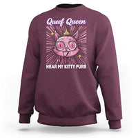 Queef Queen Cat Meme Sweatshirt Funny Inappropriate Adult Humor - Wonder Print Shop