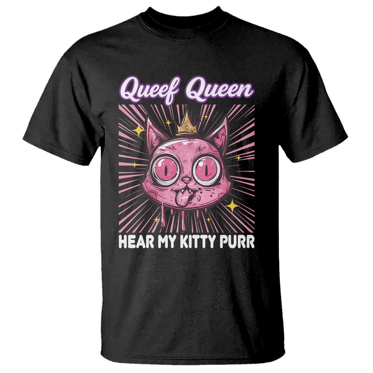 Queef Queen Cat Meme T Shirt Funny Inappropriate Adult Humor - Wonder Print Shop