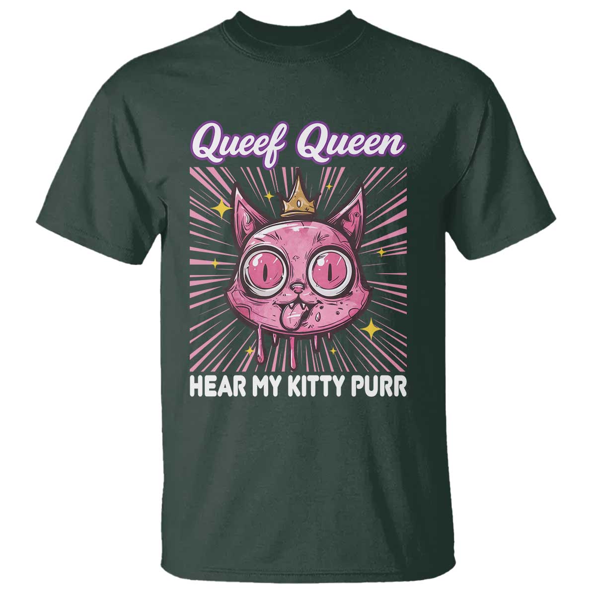 Queef Queen Cat Meme T Shirt Funny Inappropriate Adult Humor - Wonder Print Shop