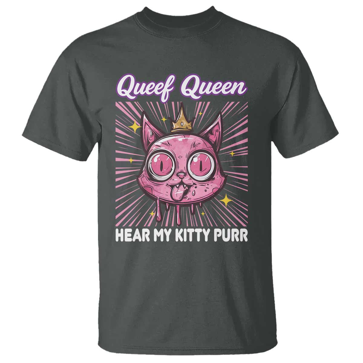 Queef Queen Cat Meme T Shirt Funny Inappropriate Adult Humor - Wonder Print Shop