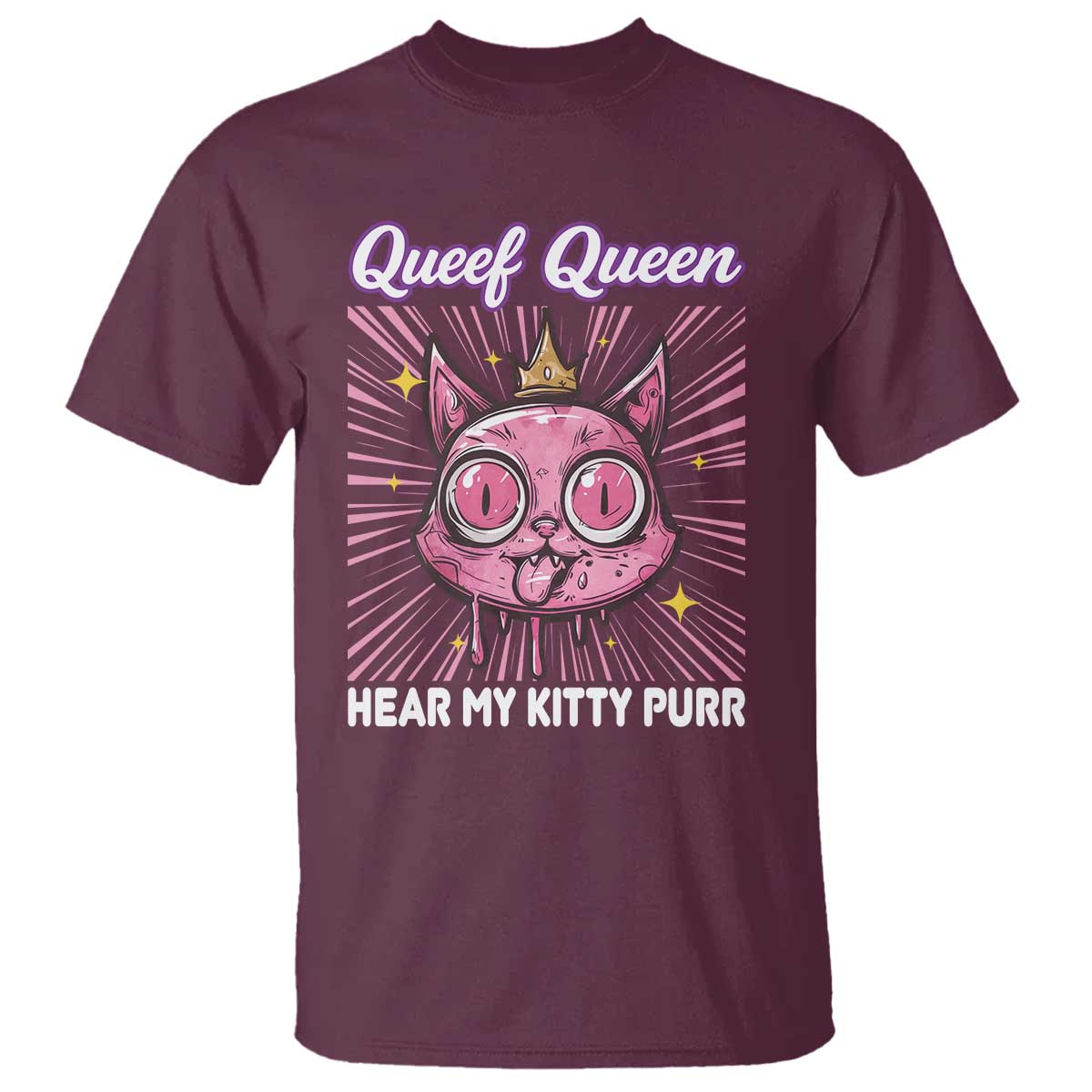 Queef Queen Cat Meme T Shirt Funny Inappropriate Adult Humor - Wonder Print Shop
