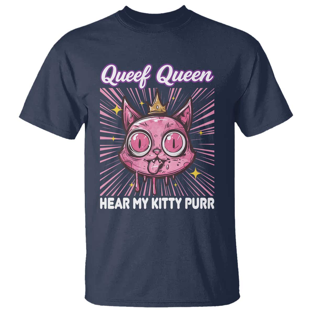Queef Queen Cat Meme T Shirt Funny Inappropriate Adult Humor - Wonder Print Shop