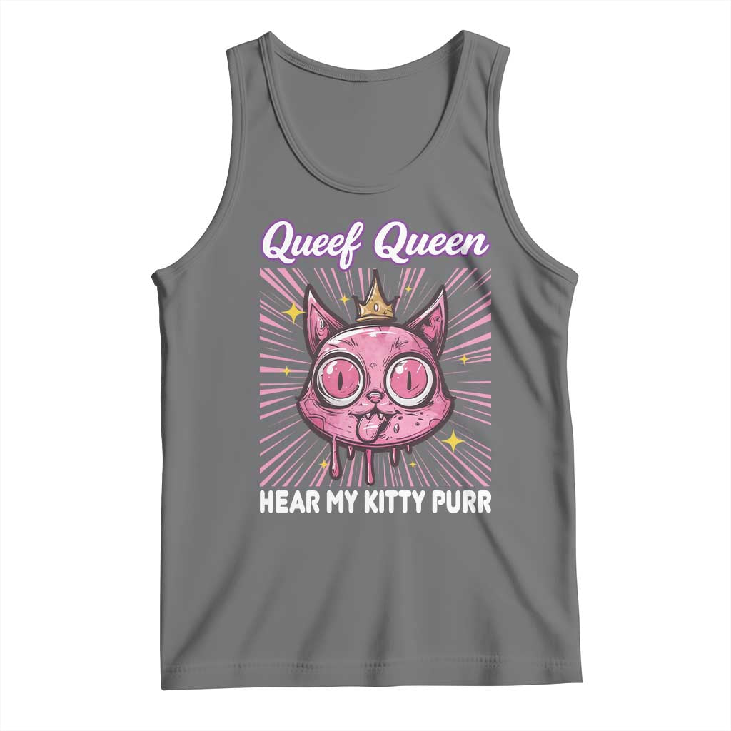Queef Queen Cat Meme Tank Top Funny Inappropriate Adult Humor - Wonder Print Shop