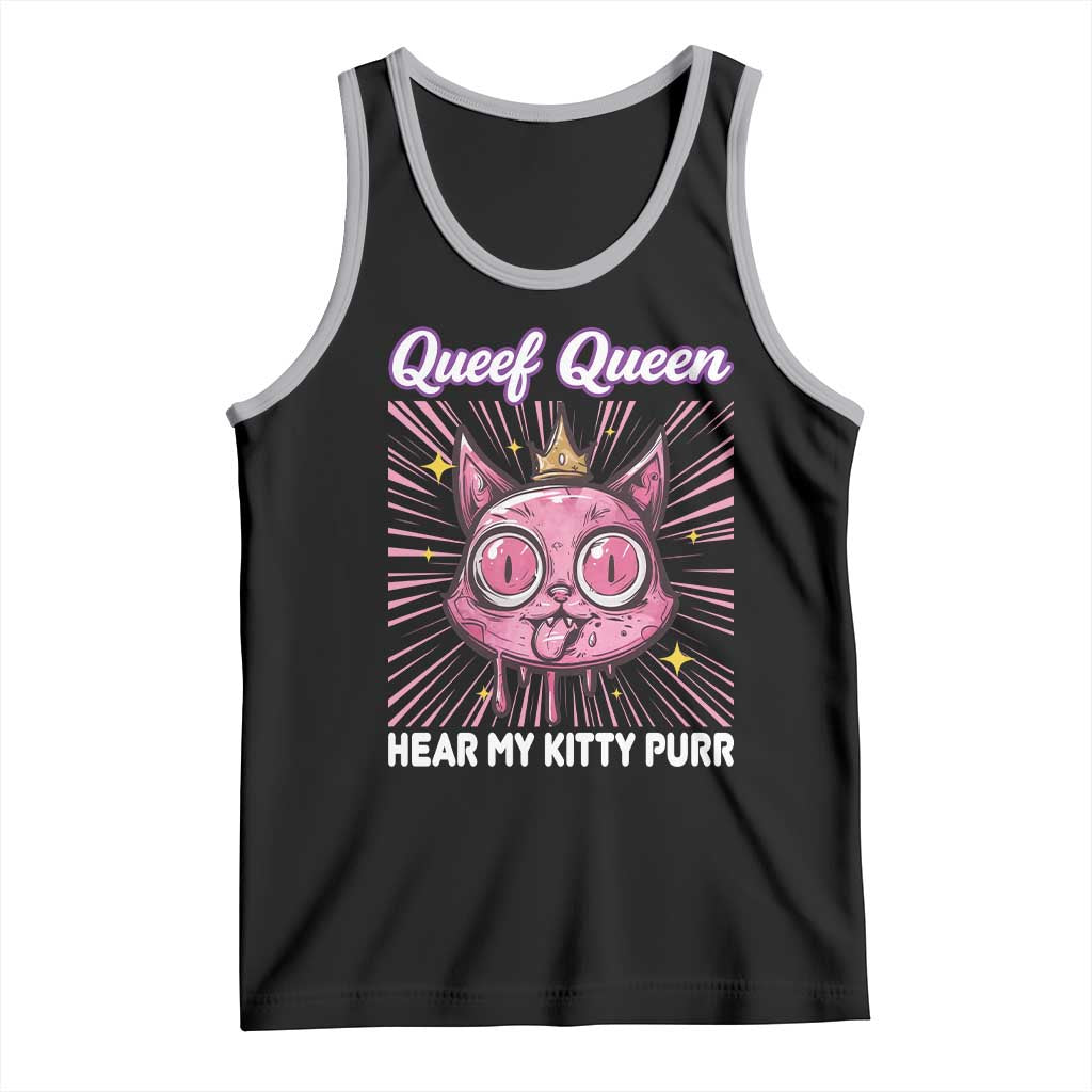 Queef Queen Cat Meme Tank Top Funny Inappropriate Adult Humor - Wonder Print Shop