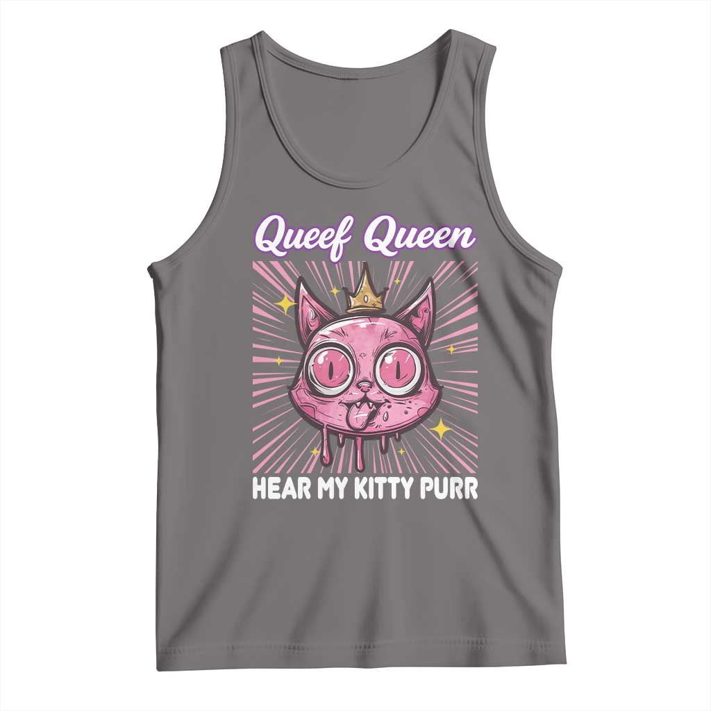 Queef Queen Cat Meme Tank Top Funny Inappropriate Adult Humor - Wonder Print Shop