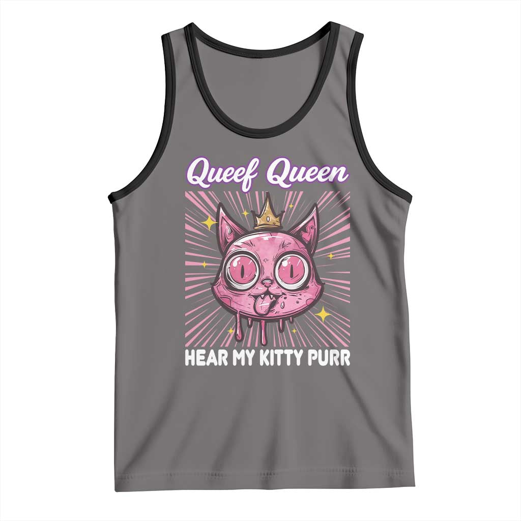 Queef Queen Cat Meme Tank Top Funny Inappropriate Adult Humor - Wonder Print Shop