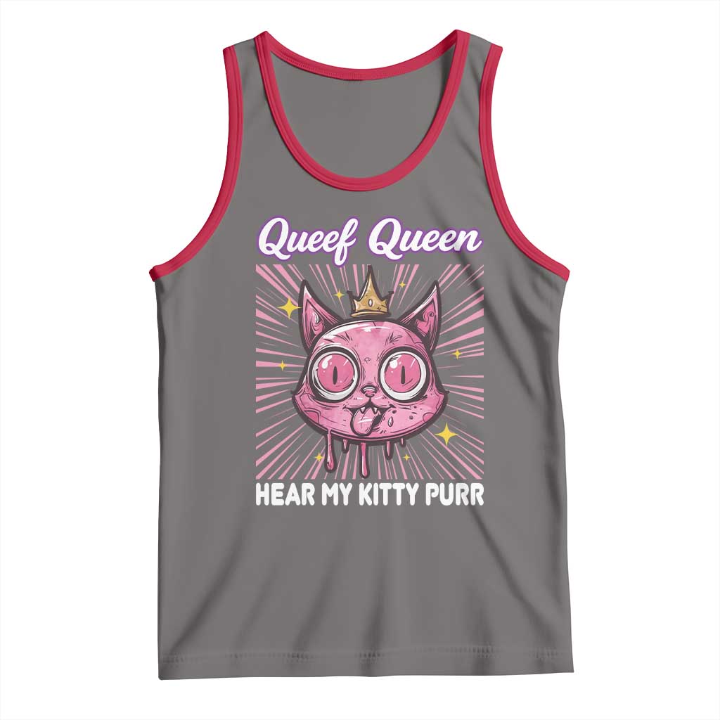 Queef Queen Cat Meme Tank Top Funny Inappropriate Adult Humor - Wonder Print Shop